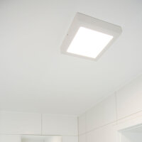 DOTLUX LED-Panel TOPsquare 225x225mm 18W COLORselect mit Aufbaurahmen quadratisch