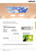 DOTLUX Motivplatte SKYLIGHT für Einbaupanels Motiv 1 Raster 1x1 für 620x620