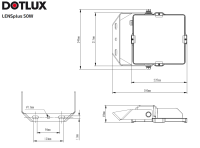 DOTLUX LED-Fluter LENSplus 50W blau 120° Abstrahlwinkel