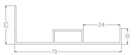 DOTLUX Aufbaurahmen für Deckenmontage 620x620x70mm...
