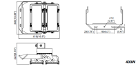 DOTLUX LED-Fluter HLFplus 400W 5000K DALI dimmbar 60°...