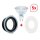 DOTLUX LED-Einbaufassung MULTI mit GU10 3000K 6W dimmbar und Blende weiß Set 5 Stück