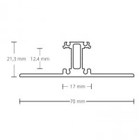 Alu-Leuchten-Profil Typ 15 200 cm, für 2...