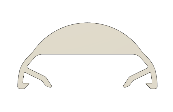 KLICK-Cover Linse 45 Grad PC klar 1526,5mm für LINEAclick/LINEAcompact