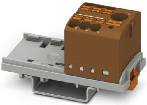 Verteilerblock, PTFIX 6/6X2,5-NS35, braun