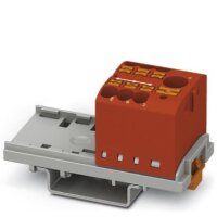 Verteilerblock, PTFIX 6/6X2,5-NS35, rot