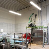 DOTLUX LED-Feuchtraumleuchte MISTRALsensor IP66 1540mm 42W Powerselect 4000K gefrostet mit Radarsensor B-Ware