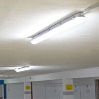 DOTLUX LED-Feuchtraumleuchte MISTRALsensor IP66 1540mm 42W Powerselect 4000K gefrostet mit Radarsensor B-Ware
