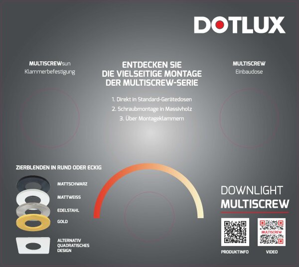 DOTLUX L-Aufsteller MULTISCREW/sun Aufkleber deutsch