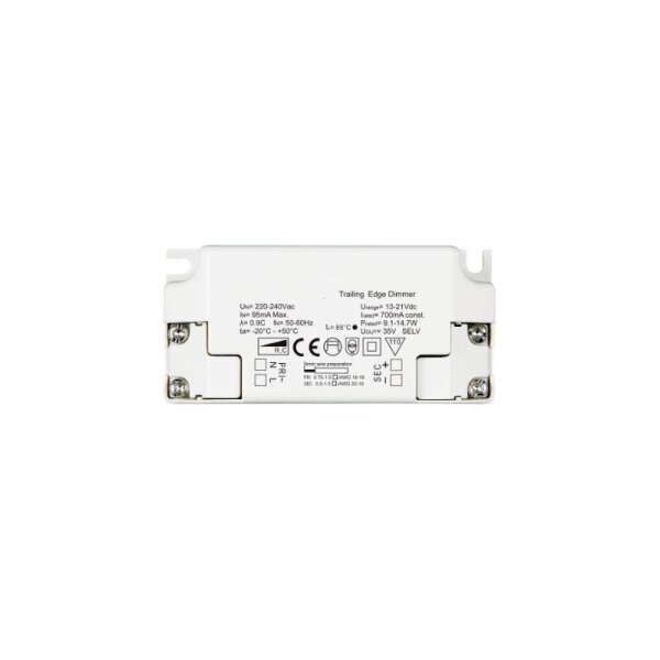LED Netzteil CC 350mA 16W 24-48V dimmbar Phasenab/-anschnitt