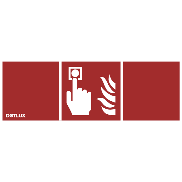 DOTLUX Piktogramm Feuermelder (1Stück) für LED-Notleuchte EXITflat (Artikel 3649)