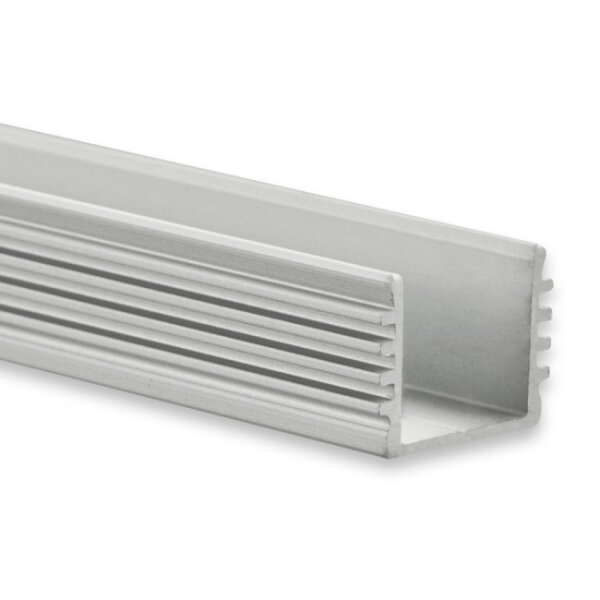 Alu-Aufbau-Profil Typ 4 200 cm für LED-Streifen bis 12 mm  -- 15 cm Stücke für LED-Streifen Musterkoffer