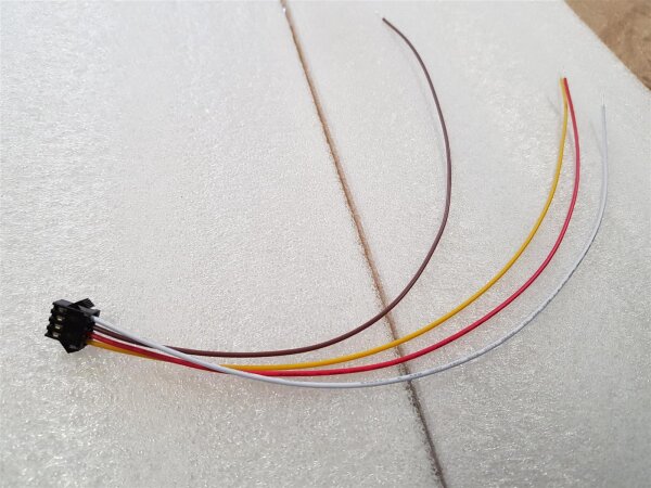 Buchse HCL 4-polig 300mm Kabel gelb rot braun weiß