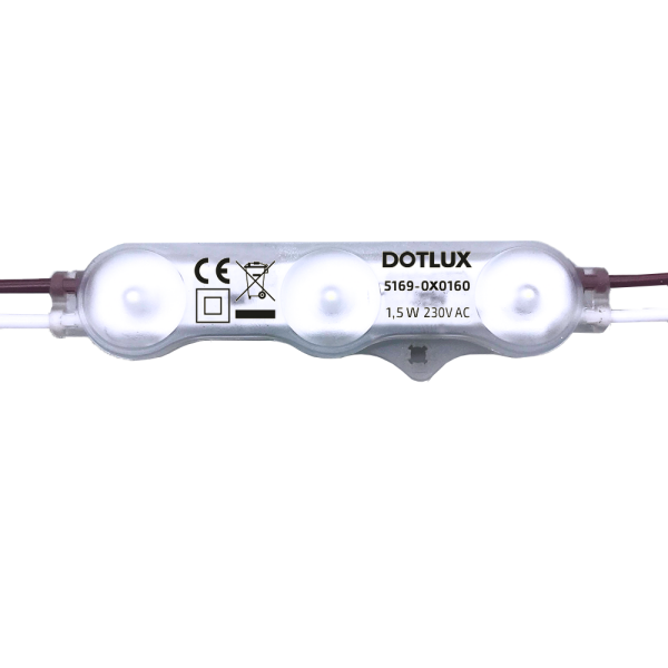 MUSTER DOTLUX LED-Modul ACplus 1,5W 160° IP67 blau 100er Kette