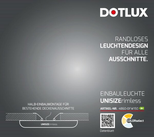 DOTLUX L-Aufsteller UNISIZErimless Aufkleber