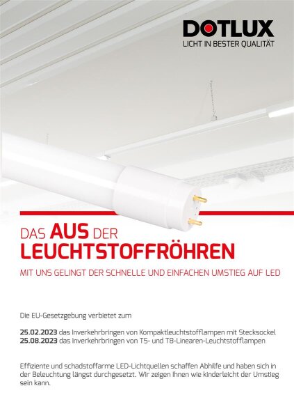 DOTLUX Flyer T5 - T8 Umstellung