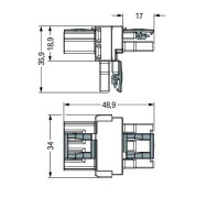 WAGO 770-615 Winsta Midi T-Verteiler...