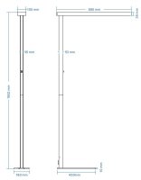 DOTLUX LED-Stehleuchte LINEARO 50W 4000K nicht dimmbar - Newlec / Rexel